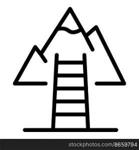 Mountain target icon outline vector. Leader opinion. Social media. Mountain target icon outline vector. Leader opinion