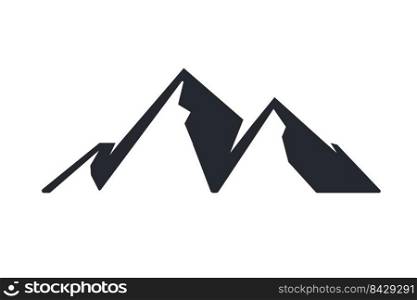 Mountain vector C&ing activity ideas Hiking in summer Isolated on background.
