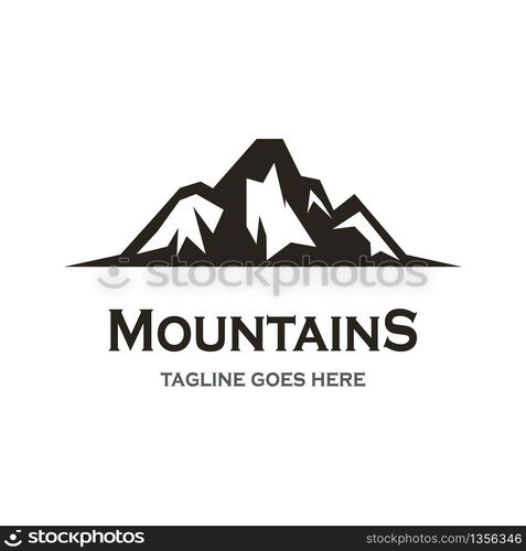 Mountain vector icon illustration design