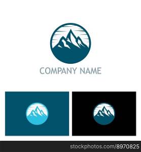 Mountain volcano icon logo vector image
