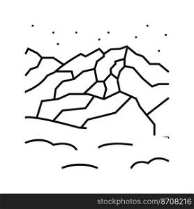 mountain w∫er li≠icon vector. mountain w∫er sign. isolated contour symbol black illustration. mountain w∫er li≠icon vector illustration
