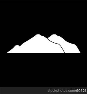 Mountain white color icon .. Mountain it is white color icon .