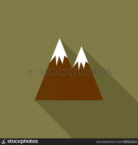 Mountain with a long shadow