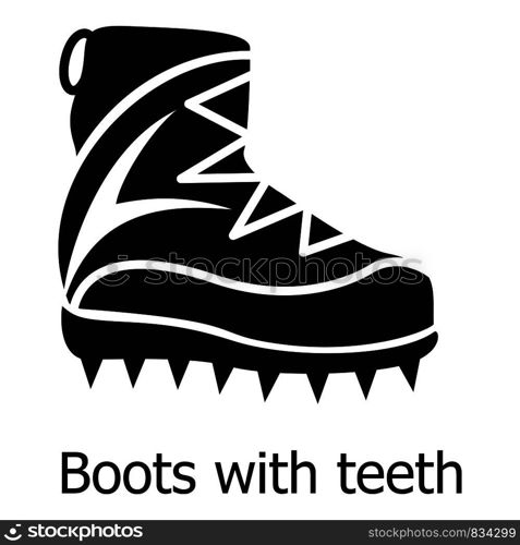 Mountaineer shoes icon. Simple illustration of mountaineer shoes vector icon for web. Mountaineer shoes icon, simple black style