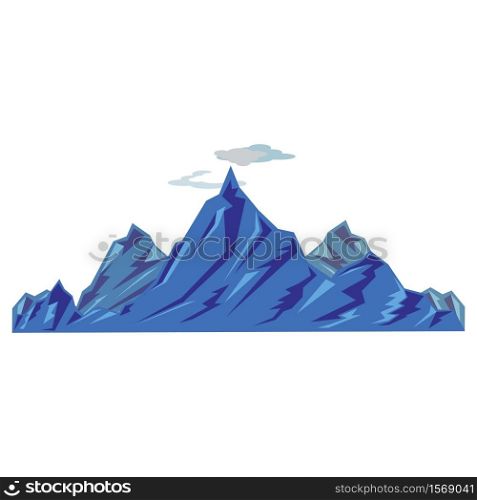 mountains and hills on the white background