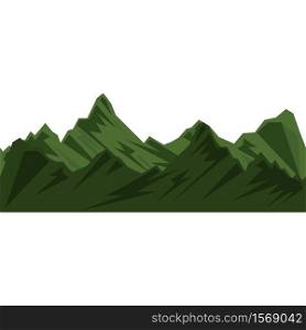 mountains and hills on the white background