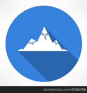 Mountains Icon. Flat modern style vector illustration