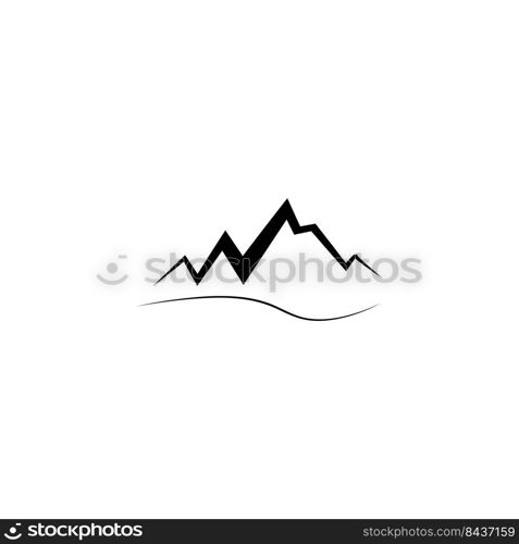 mountains icon logo vector illustration design