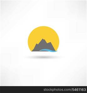 mountains in the sun symbol