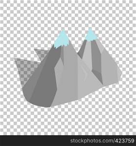 Mountains isometric icon 3d on a transparent background vector illustration. Mountains isometric icon