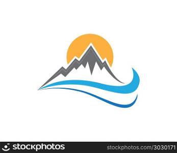 Mountains Logo Template. High Mountain icon Logo Business Template Vector