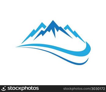 Mountains Logo Template. High Mountain icon Logo Business Template Vector