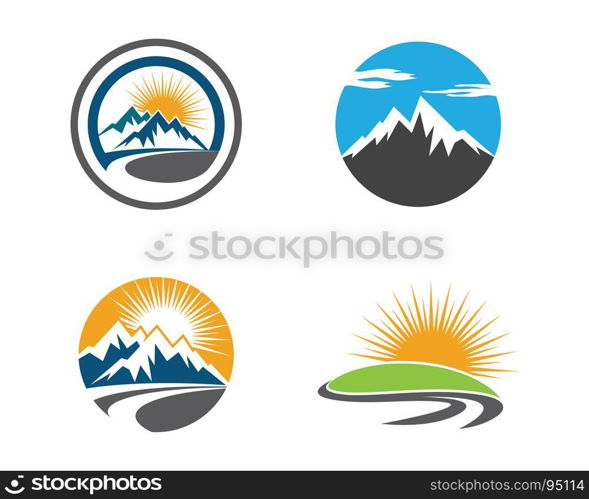 Mountains Logo Template. Mountain icon Logo Business Template Vector