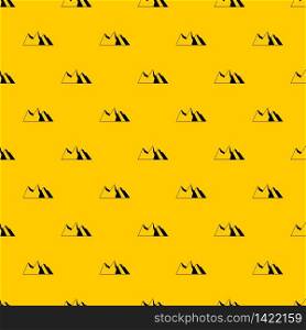 Mountains pattern seamless vector repeat geometric yellow for any design. Mountains pattern vector