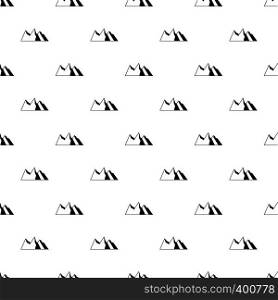 Mountains pattern. Simple illustration of mountains vector pattern for web. Mountains pattern, simple style