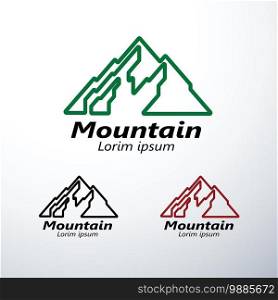Mountains,peaks and logo design graphics icon symbol ,vector illustration
