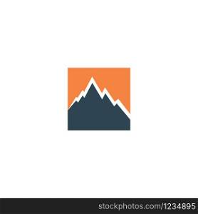 Mountains vector logo design. Tourism logo. Travel and adventure sign.