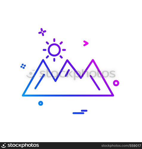 Mountians icon design vector