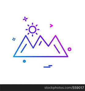 Mountians icon design vector