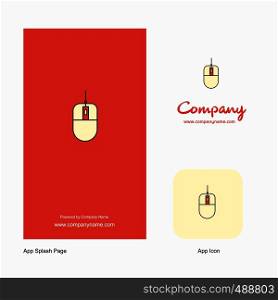 Mouse Company Logo App Icon and Splash Page Design. Creative Business App Design Elements