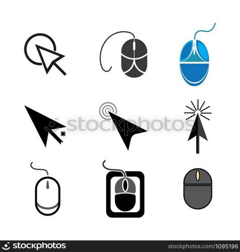 mouse computer logo vector design
