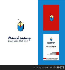 Mouse Creative Logo and business card. vertical Design Vector