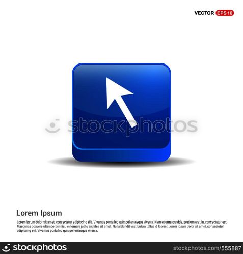 Mouse cursor icon - 3d Blue Button.