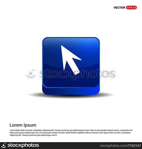 Mouse cursor icon - 3d Blue Button.