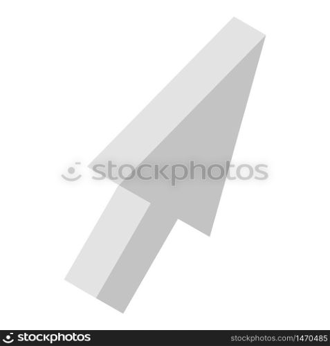 Mouse cursor icon. Isometric of mouse cursor vector icon for web design isolated on white background. Mouse cursor icon, isometric style