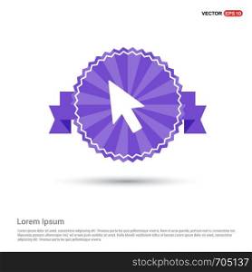 Mouse cursor icon - Purple Ribbon banner