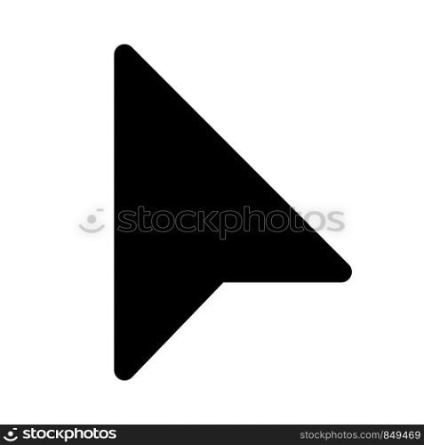 Mouse cursor pointer arrow head isolated on white background