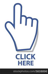 Mouse hand cursor click button vector illustration