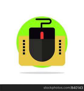 Mouse, Interface, Mouse Interface, Computer Abstract Circle Background Flat color Icon