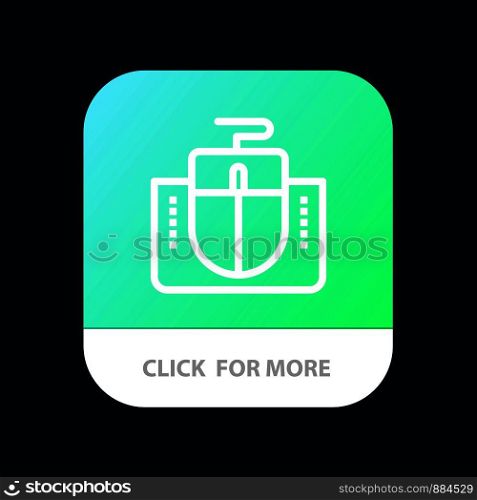 Mouse, Interface, Mouse Interface, Computer Mobile App Button. Android and IOS Line Version