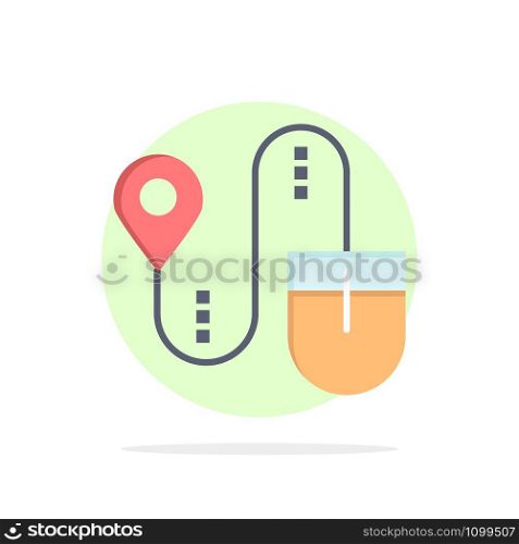 Mouse, Location, Search, Computer Abstract Circle Background Flat color Icon