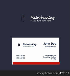 Mouse logo Design with business card template. Elegant corporate identity. - Vector