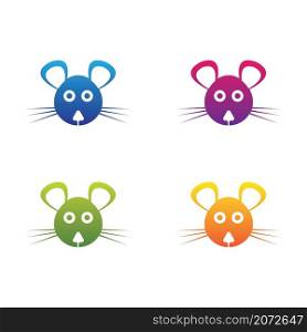 Mouse logo template icon set