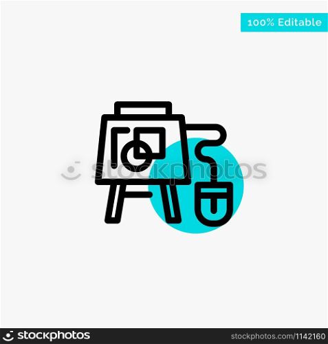 Mouse, Online, Board, Education turquoise highlight circle point Vector icon