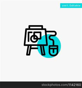 Mouse, Online, Board, Education turquoise highlight circle point Vector icon