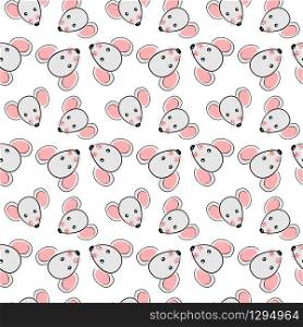 Mouse pattern, illustration, vector on white background.
