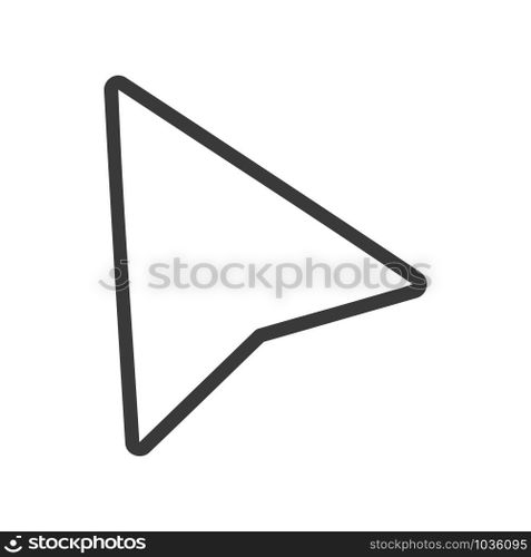 Mouse pointer icon arrow in simple vector