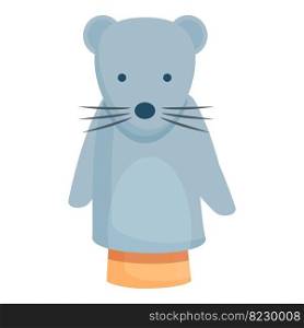 Mouse puppet icon cartoon vector. Show stage. Doll animal. Mouse puppet icon cartoon vector. Show stage
