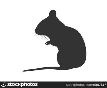 Mouse silhouette icon. Vector illustration desing.