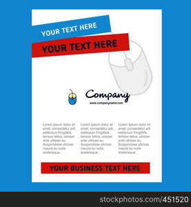 Mouse Title Page Design for Company profile ,annual report, presentations, leaflet, Brochure Vector Background