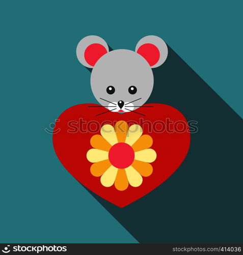 Mouse toy icon. Flat illustration of mouse toy vector icon for web design. Mouse toy icon, flat style