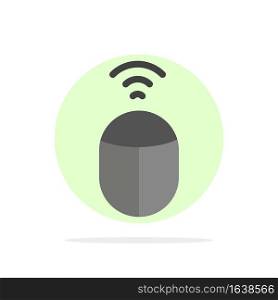 Mouse, Wifi, Computer Abstract Circle Background Flat color Icon
