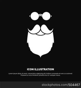 moustache, Hipster, movember, beared, men Icon. glyph vector symbol for UI and UX, website or mobile application. Vector EPS10 Abstract Template background