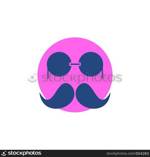 moustache, Hipster, movember, glasses, men Glyph Icon.. Vector EPS10 Abstract Template background
