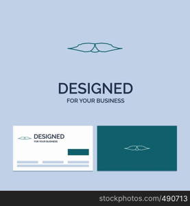 moustache, Hipster, movember, male, men Business Logo Line Icon Symbol for your business. Turquoise Business Cards with Brand logo template. Vector EPS10 Abstract Template background