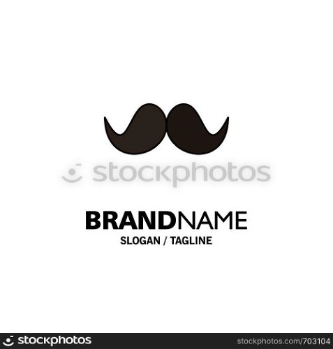 moustache, Hipster, movember, male, men Flat Color Icon Vector